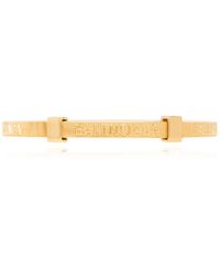 Balenciaga - Bracelet With Logo Unisex Gold - Lyst
