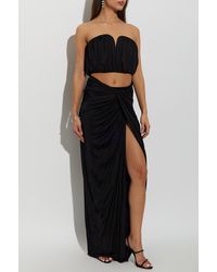 Self-Portrait - Draped Strapless Top - Lyst