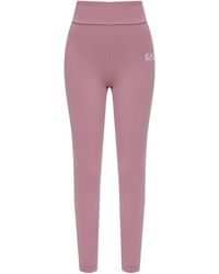 EA7 - Training Leggings With Printed Logo - Lyst