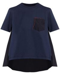 Marni - Asymmetric T-Shirt With Logo - Lyst