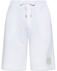 Versace Jeans Couture - Sweatshorts With Logo Patch - Lyst