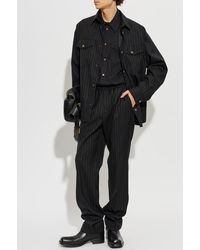 Versace - Wool Shirt With Pockets - Lyst