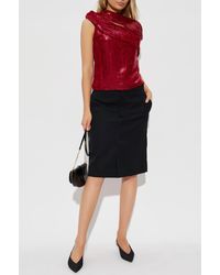 Self-Portrait - Top With Lurex Thread - Lyst