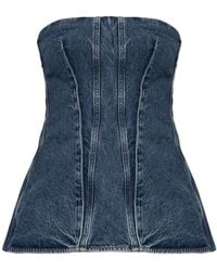 Agolde - Strapless Denim Top - Lyst