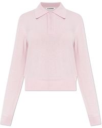Jil Sander - Wool Long-Sleeve Polo - Lyst