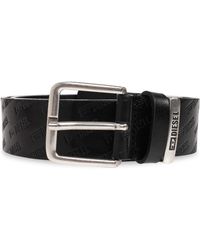 DIESEL - 'Logo B-Monogram' Leather Belt - Lyst