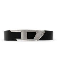 DIESEL - "B-D Logo 2.0" Leather Belt - Lyst