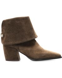 Agl Attilio Giusti Leombruni - Suede Heeled Ankle Boots "Abigail" - Lyst