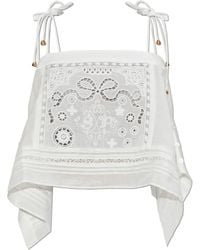 Self-Portrait - Short Openwork Top - Lyst