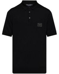 Dolce & Gabbana - Polo Shirt With Logo Patch - Lyst