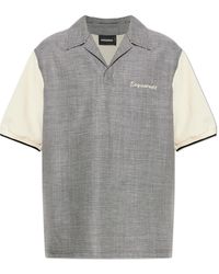 DSquared² - Wool Polo Shirt With Check Pattern - Lyst