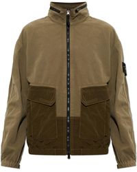 Stone Island - Jacket With A Concealed Hood - Lyst