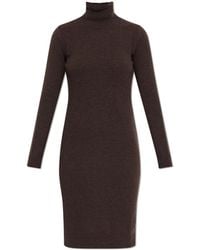 MM6 by Maison Margiela - Wool Turtleneck Dress - Lyst