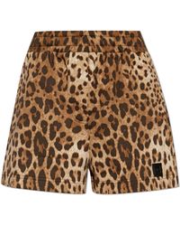 Dolce & Gabbana - Animal Print Shorts - Lyst