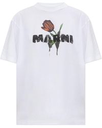 Marni - T-Shirt With Logo - Lyst