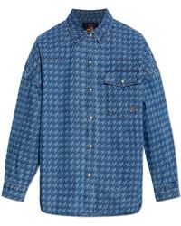 Perfect Moment - Denim Shirt With Houndstooth Pattern - Lyst