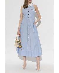 Self-Portrait - Dress With A Striped Pattern - Lyst