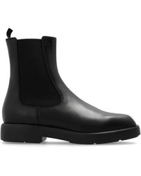 Emporio Armani - Leather Ankle Boots - Lyst