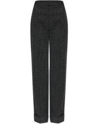 McQueen - Wool Trousers With Pintuck Detailing On The Legs - Lyst