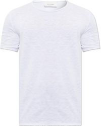 American Vintage - T-Shirt With Raw Edge Finish - Lyst