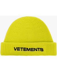 Vetements - Neon Beanie With Logo - Lyst