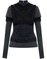 Balenciaga - Top With Stand-Up Collar - Lyst