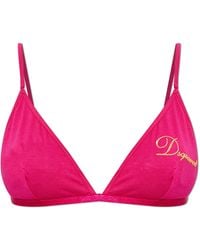 DSquared² - Bra With Embroidered Logo - Lyst
