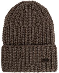 DSquared² - Wool Beanie With Patch - Lyst