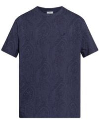 Etro - T-Shirt With A Crew Neck - Lyst