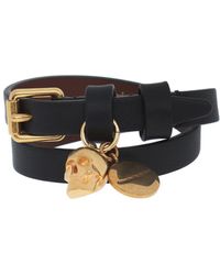 Alexander McQueen Skull Motif Bracelet - Black
