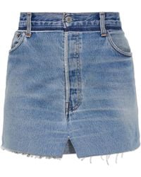 Vetements - Denim Skirt With A Vintage Effect - Lyst
