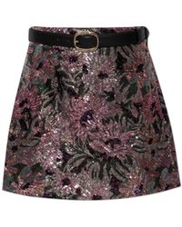 Self-Portrait - Short Sequin Skirt - Lyst