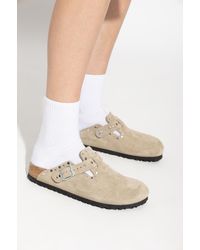 Birkenstock - Boston Riviet Border' Slides - Lyst