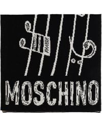 Moschino - Scarf With A Characteristic Teddy Bear Motif - Lyst