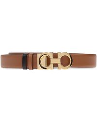 Ferragamo - Gancini Reversible & Adjustable Leather Belt - Lyst