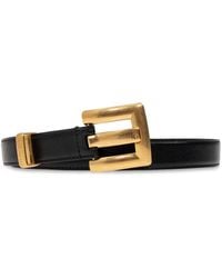 Balmain - Leather Belt With Buckle - Lyst