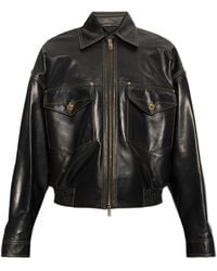 Versace - Leather Jacket - Lyst