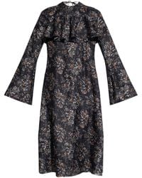 Ganni - Dress With Floral Motif - Lyst