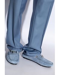 Versace - Suede Loafers - Lyst