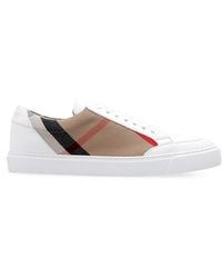 Burberry - Vintage Check Canvas & Leather Sneaker - Lyst