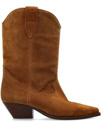 Isabel Marant - Suede Heeled Ankle Boots "Duerto" - Lyst