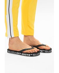 off white nike flip flops