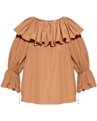Chloé - Loose-Fit Top With Ruffle - Lyst