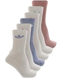 adidas Originals - Six-Pack Of Logo Socks - Lyst