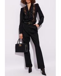 Dolce & Gabbana - Silk Shirt With Lace, - Lyst