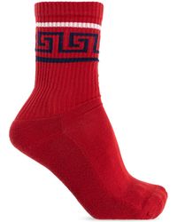 Versace - Cotton Socks With Logo - Lyst