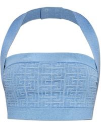 Balmain - Short Off-The-Shoulder Top - Lyst