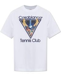 CASABLANCA - T-Shirt With Colorful Print - Lyst