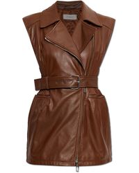 Sportmax - Leather Vest 'Favella' - Lyst