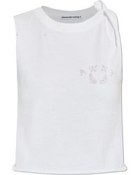 T By Alexander Wang - Top With Logo - Lyst